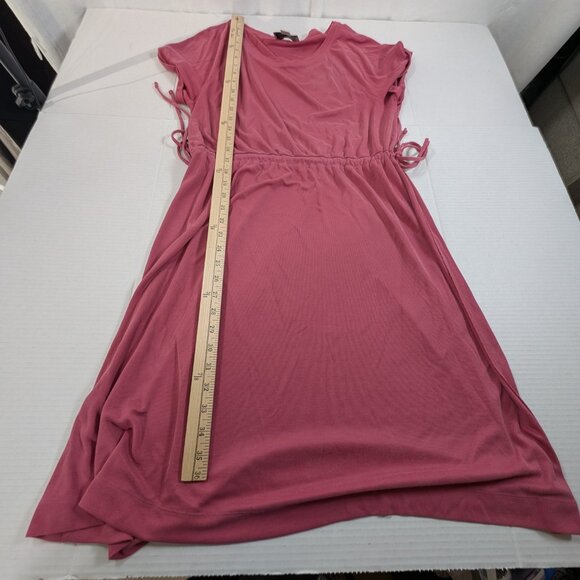 Anthropologie Saturday Sunday Cupro Dress Women's Medium Cinched Waist - Picture 4 of 9